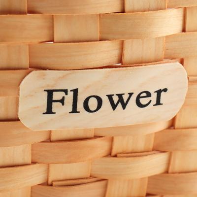 Корзина плетеная, секвойя, 22х15,5х12/25,5 см