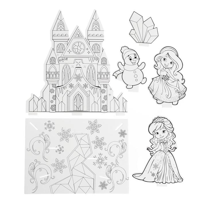 3D-Раскраска «Зимние принцессы» 3 в 1 - фото 1905669018