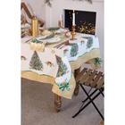 Скатерть новогодняя «Этель» Golden Christmas, 150×110±3 см с ГМВО, 100% хлопок, 190 г/м² - Фото 2