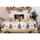 Скатерть новогодняя «Этель» Golden Christmas, 150×110±3 см с ГМВО, 100% хлопок, 190 г/м² - Фото 3