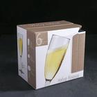 Набор бокалов для шампанского «Радуга», 190 мл, 6 шт, цвет изумруд - Фото 3