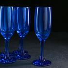 Набор бокалов для шампанского «Радуга», 190 мл, 6 шт., цвет кобальт 5121033 Набор бокалов для шампанского «Радуга», 190 мл, 6 шт., цвет кобальт 5121033