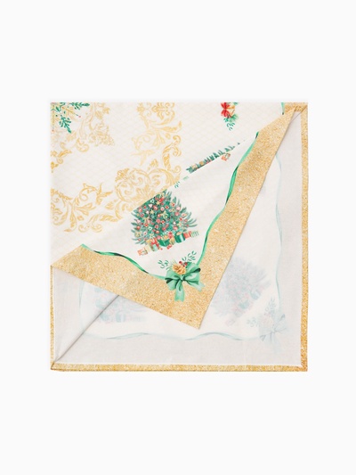 Скатерть новогодняя Этель "Golden Christmas" Скатерть новогодняя 150*220 +/-3см с ГМВО, 100%хл, 190г/м2