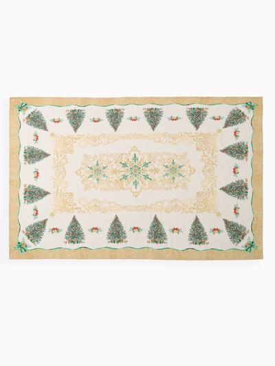 Скатерть новогодняя Этель "Golden Christmas" Скатерть новогодняя 150*220 +/-3см с ГМВО, 100%хл, 190г/м2