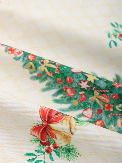 Скатерть новогодняя Этель "Golden Christmas" Скатерть новогодняя 150*220 +/-3см с ГМВО, 100%хл, 190г/м2