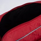 Сумка дорожная на молнии, с увеличением, наружный карман, длинный ремень, цвет красный - Фото 4