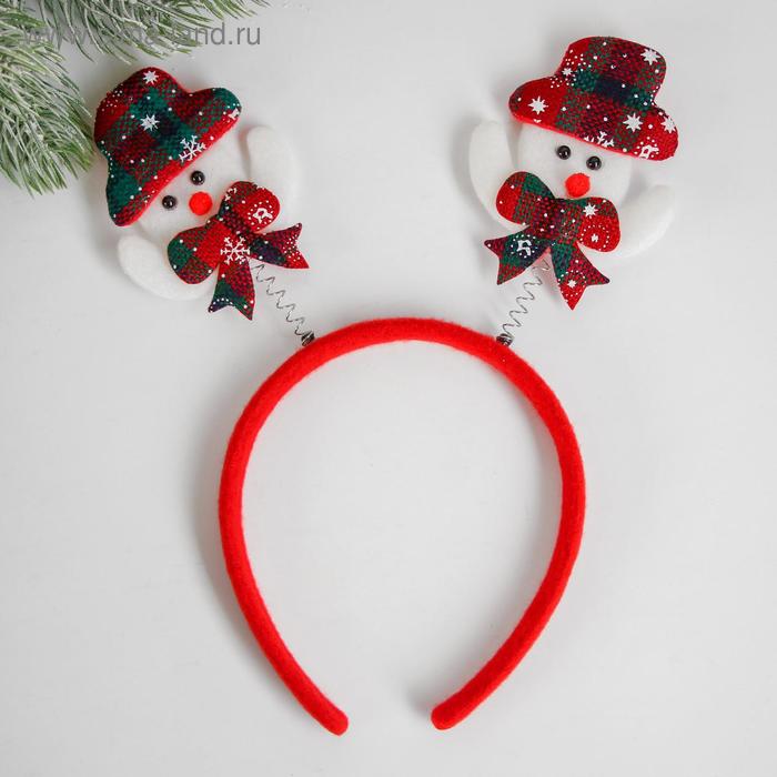 Ободок новогодний карнавальный «Снеговик» - Фото 1