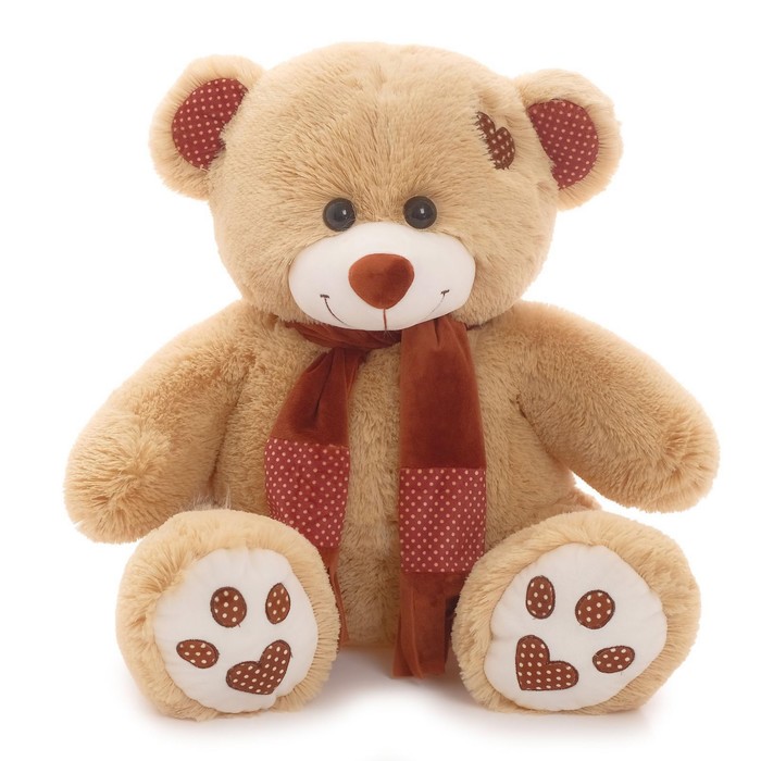 Мягкая игрушка «Медведь Тони с шарфом» кофейный, 70 см - фото 1907118497