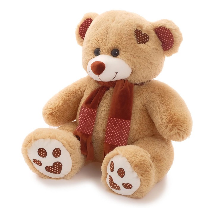 Мягкая игрушка «Медведь Тони с шарфом» кофейный, 70 см - фото 1907118498