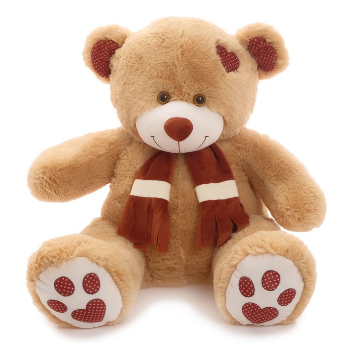 Мягкая игрушка «Медведь Тони с шарфом» кофейный, 90 см - фото 1907118504