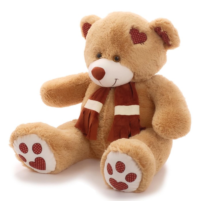 Мягкая игрушка «Медведь Тони с шарфом» кофейный, 90 см - фото 1907118505