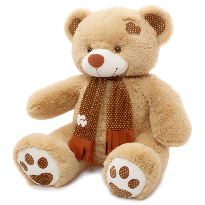 Мягкая игрушка «Медведь Тони с шарфом» кофейный, 90 см - фото 1926096178