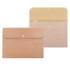 Папка-картотека, А4, 6 отделений, 400 мкм, deVENTE "Glitter Shine", на кнопке, тиснение "песок" с блестками, розовая - Фото 1
