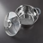 УЦЕНКА Кастрюля Magistro Tefida, 4.6 л, крышка-дуршлаг, носик для слива, капсульное дно, силиконовые ручки 5202554