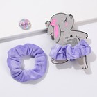 Резинка для волос и значок «Бархат», зая - Фото 5