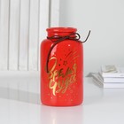 Ваза для цветов стекло новогодняя «Время праздника», красная, высота 13.7 см 5018937