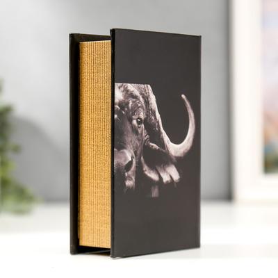 Шкатулка книга - сейф «Буйвол», дерево, искусственная кожа, 17×11×5 см