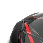 Шлем мото HIZER B6197-1, размер M, черный/красный - Фото 9