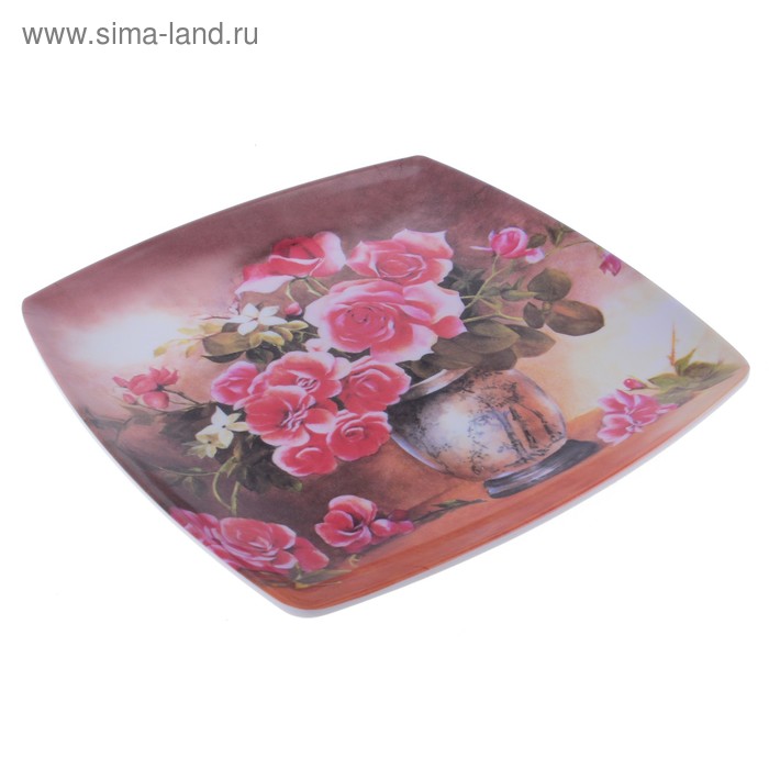 Тарелка десертная «Розовый бум», 20,5×20,5 см - Фото 1