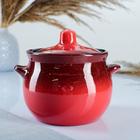 Горшочек для запекания Борисовская керамика «Пиканто», 650 мл, 12.5×11.5 см, красный - Фото 1