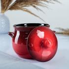 Горшочек для запекания Борисовская керамика «Пиканто», 650 мл, 12.5×11.5 см, красный - Фото 2