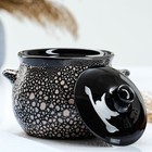 Горшочек для запекания Борисовская керамика «Мрамор», 650 мл, 12.5×12.5 см, чёрный - Фото 2