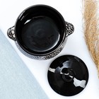 Горшочек для запекания Борисовская керамика «Мрамор», 650 мл, 12.5×12.5 см, чёрный - Фото 3