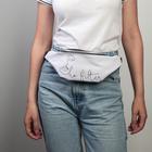 Сумка поясная "Wite with black", иск. кожа, белая - Фото 6