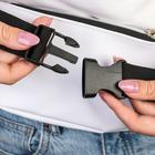 Сумка поясная "Wite with black", иск. кожа, белая - Фото 4