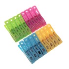 Прищепки пластиковые 7 см, разноцветные, 16 шт. - Фото 1