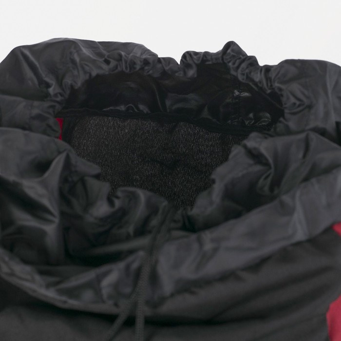 Рюкзак туристический, 90 л, отдел на шнурке, наружный карман, 2 боковые сетки, цвет чёрный/вишня - фото 1911463604