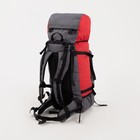 Рюкзак туристический, 60 л, отдел на шнурке, наружный карман, 2 боковых кармана, цвет серый/красный - Фото 2