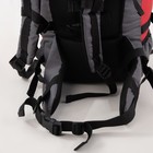 Рюкзак туристический, 60 л, отдел на шнурке, наружный карман, 2 боковых кармана, цвет серый/красный - Фото 3