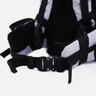 Рюкзак туристический, Taif, 90 л, отдел на шнурке, наружный карман, 2 боковые сетки, цвет серый/красный - Фото 4