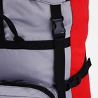 Рюкзак туристический, Taif, 90 л, отдел на шнурке, наружный карман, 2 боковые сетки, цвет серый/красный - Фото 7