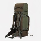 Рюкзак туристический, 80 л, отдел на шнурке, наружный карман, 2 боковых кармана, цвет олива - фото 6313727