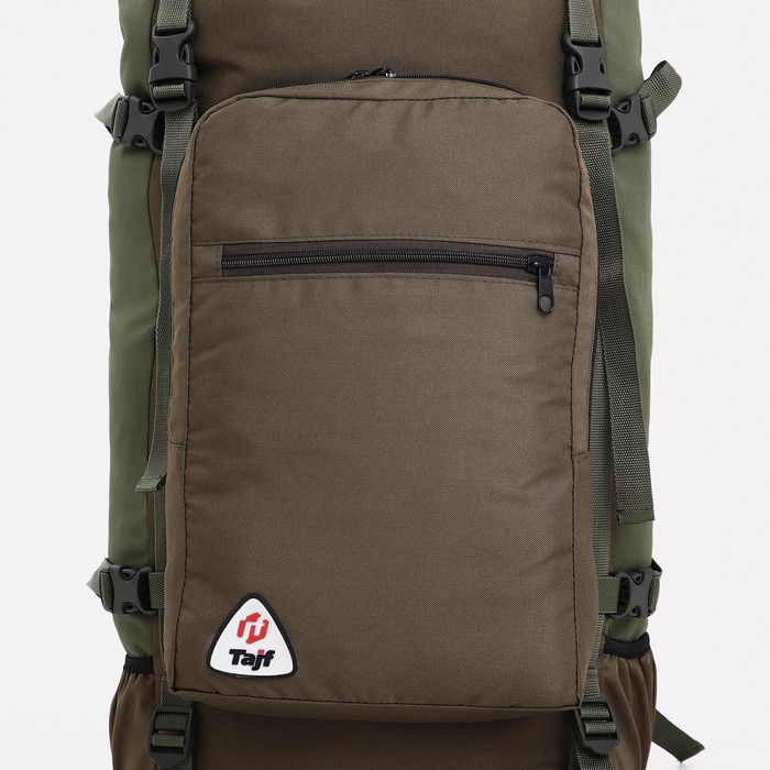 Рюкзак туристический, 80 л, отдел на шнурке, наружный карман, 2 боковых кармана, цвет олива - фото 1911463629