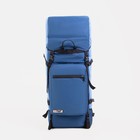 Рюкзак туристический, 60 л, отдел на шнурке, наружный карман, 2 боковых кармана, цвет синий/голубой - фото 3475482