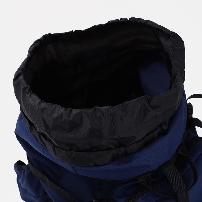 Рюкзак туристический, 80 л, отдел на шнурке, наружный карман, 2 боковые сетки, цвет синий/серый - фото 1911463641
