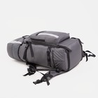 Рюкзак туристический, 70 л, отдел на шнурке, наружный карман, 2 боковых сетки, цвет серый - фото 6313749