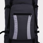 Рюкзак туристический, 120 л, отдел на шнурке, наружный карман, 2 боковых сетки, цвет серый - Фото 6