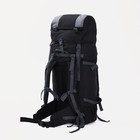 Рюкзак туристический, Taif, 90 л, отдел на шнурке, наружный карман, 2 боковых сетки, цвет чёрный/серый - Фото 2