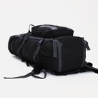 Рюкзак туристический, 90 л, отдел на шнурке, наружный карман, 2 боковых сетки, цвет чёрный/серый - фото 6313762