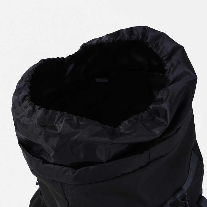 Рюкзак туристический, 90 л, отдел на шнурке, наружный карман, 2 боковых сетки, цвет чёрный/серый - фото 1911463667