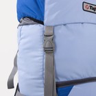 Рюкзак туристический, 80 л, отдел на шнурке, 2 наружных кармана, 2 боковых кармана, цвет голубой - Фото 5