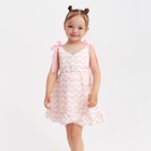 Платье для девочки KAFTAN «Зигзаги», размер 32 (110-116), цвет белый/розовый - фото 2590800