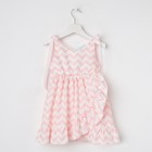 Платье для девочки KAFTAN «Зигзаги», размер 32 (110-116), цвет белый/розовый - Фото 5