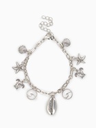 Браслет на ногу «Морские знаки» цвет серебро, L=22 см - Фото 1