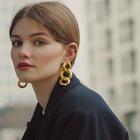 Серьги металл «Актуал» три кольца, цвет золото - Фото 2