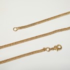 Цепь «Панцирное плетение» со звеньями, каплевидный карабин, золото, 45 см - фото 318352749